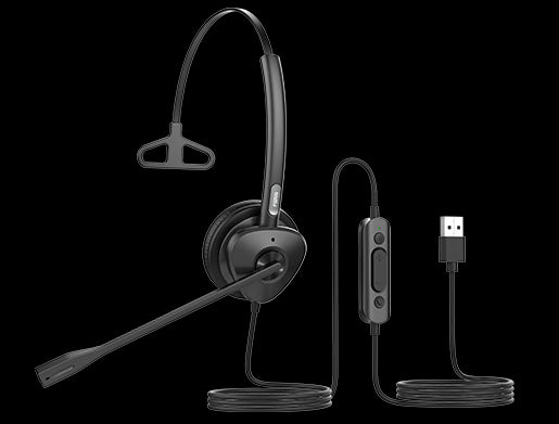 Fanvil HT301-U USB Mono Headset - OverThe Head Design, Suit For Small Office, Home Office (SOHO) Or 0 Center Staff - USB Connection EOS