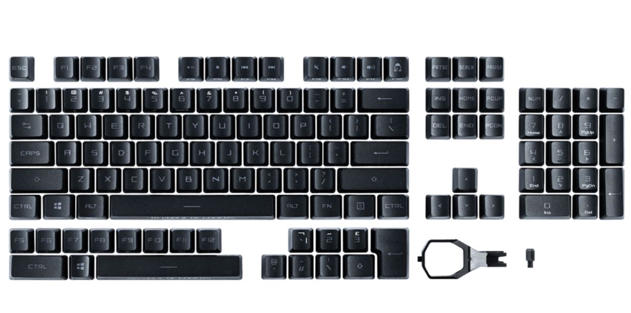 ASUS ROG AZOTH/PBT/WHT  (Snow Switch) Gaming Keyboard, OLED Display, NX Snow Switch, 75 Keys, Tri-mode Connection, White