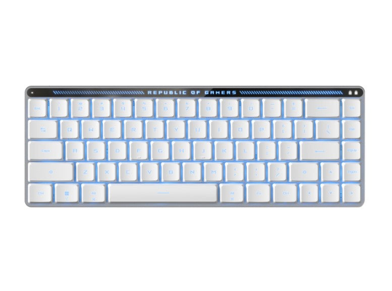 ASUS ROG Falchion RX Red Low Profile Wireless Gaming Keyboard, Tri-mode Connection, ROG Omni Receiver, Intuitive control