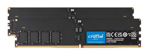 Crucial Pro 64GB (2x32GB) DDR5 UDIMM 6000MHz CL40 Black Heat Spreader Support Intel XMP AMD Ryzen Desktop PC Gaming Memory