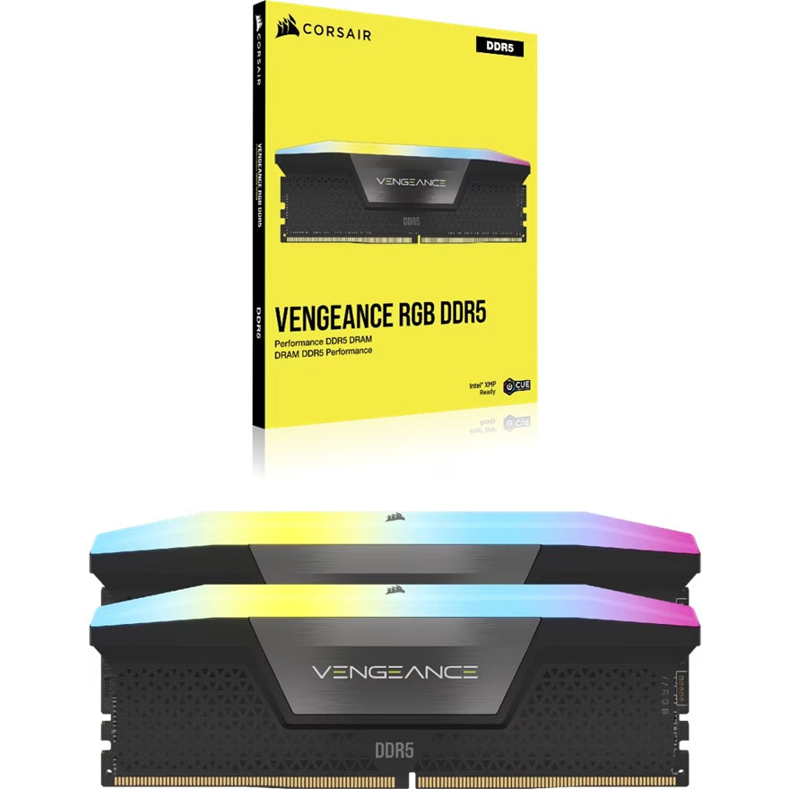 Corsair VENGEANCE® 64GB (2x32GB) DDR5 DRAM 6400MT/s CL42 Intel XMP Memory Kit - Black