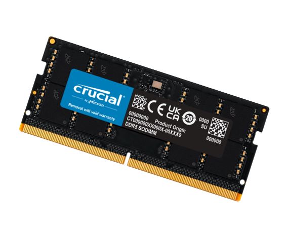 Crucial 128GB (2x64GB) DDR5 SODIMM 5600MHz CL46 Notebook Laptop Memory