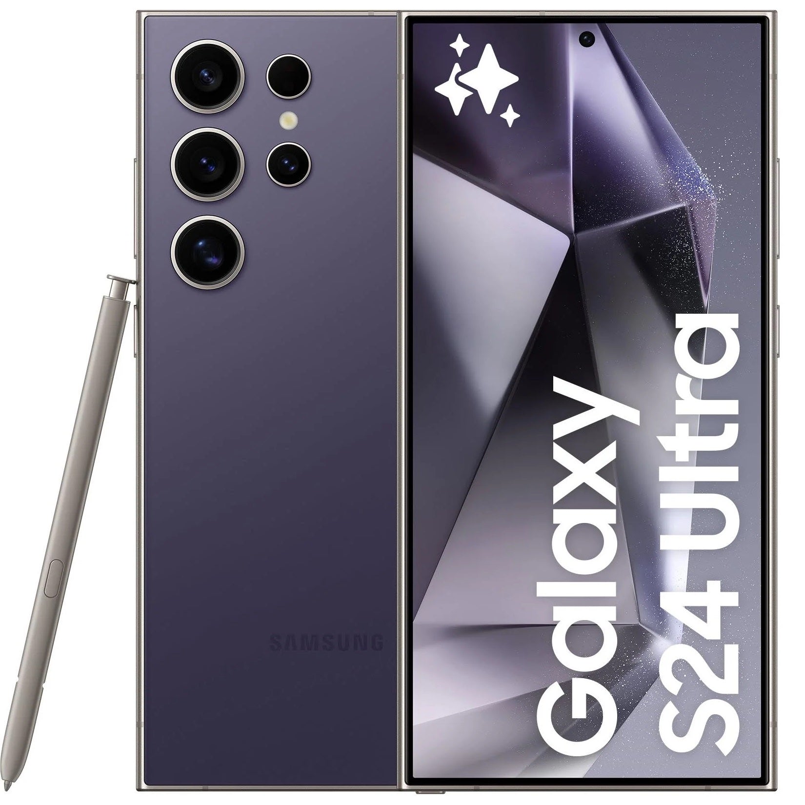 Samsung Galaxy S24 Ultra 5G 256GB -Titanium Violet*AU STOCK*,6.8',Quad HD+,120Hz,12GB/256GB,200MP/12MP,S Pen,Single + eSIM,5000mAh,2 Years Warranty