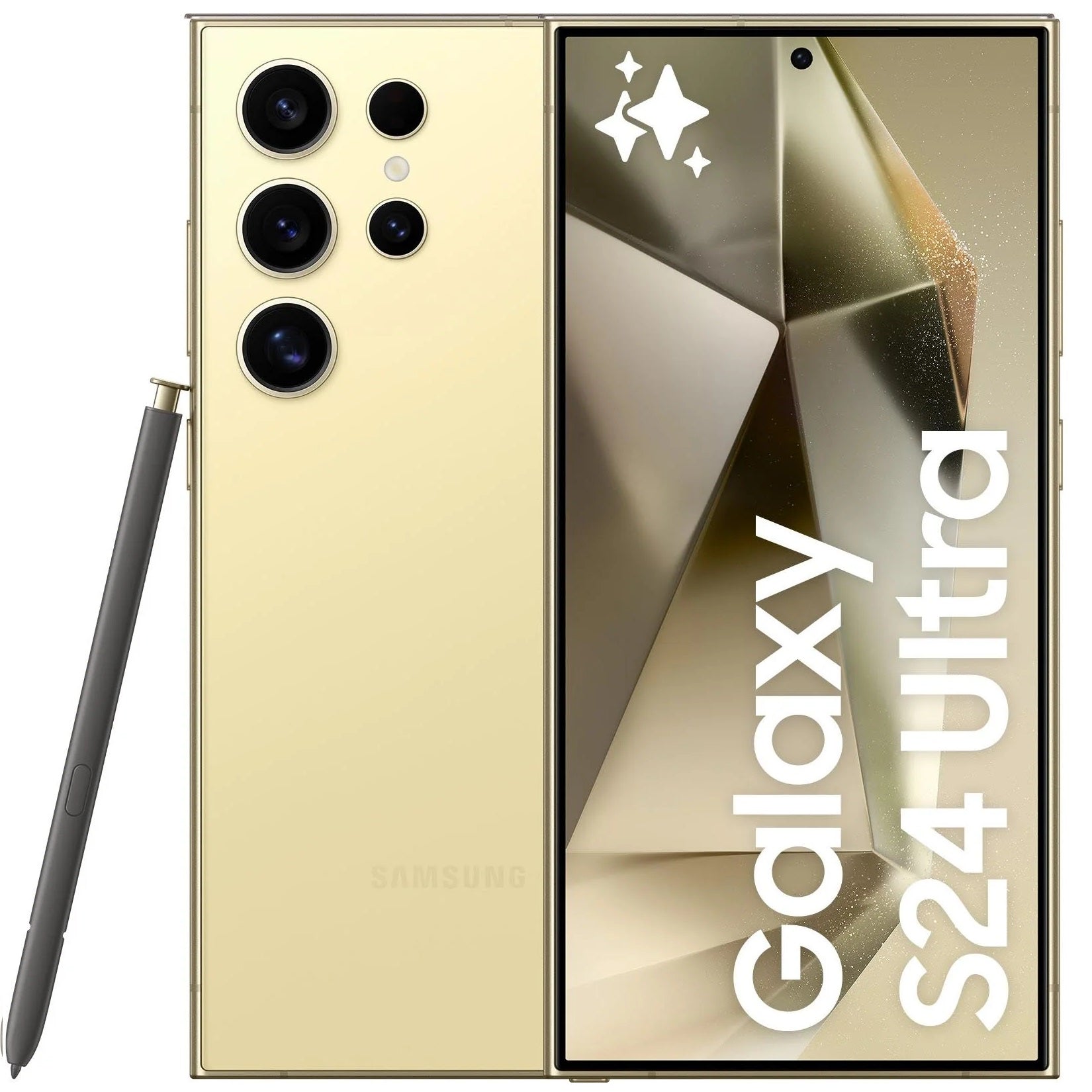 Samsung Galaxy S24 Ultra 5G 1TB - Titanium Yellow*AU STOCK*,6.8',Quad HD+, 120Hz,12GB/1TB, 200MP/12MP,S Pen,Single + eSIM,5000mAh,2 Years Warranty