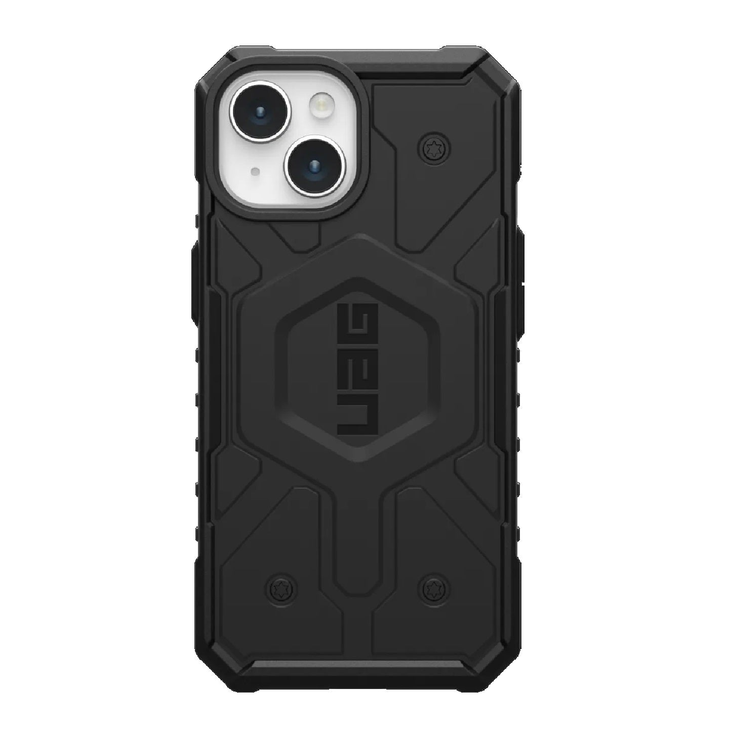 UAG Pathfinder MagSafe Apple iPhone 15 (6.1') Rugged Case - Black (114291114040), 18ft. Drop Protection (5.4M), Tactical Grip, 10 Years Warranty