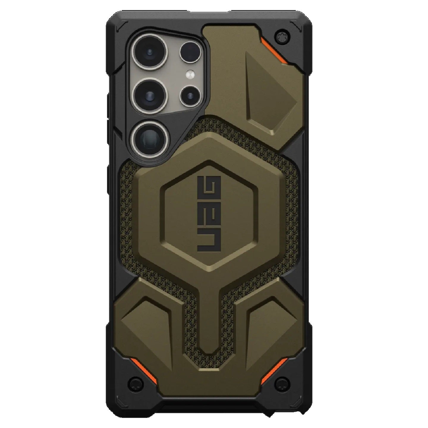 UAG Monarch Pro Magnetic Kevlar Samsung Galaxy S24 Ultra 5G (6.8') Rugged Case - Elemental Green (21441611397B), 10 Years Warranty