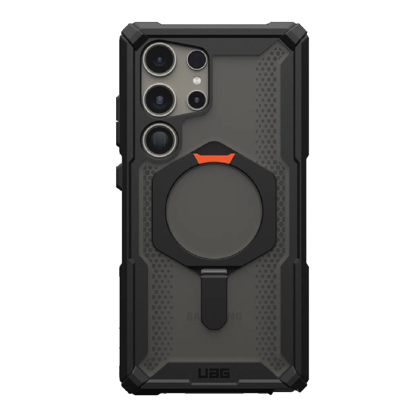 UAG Plasma XTE Pro Magnetic Samsung Galaxy S24 Ultra 5G (6.8') Rugged Case - Black/Orange (214436114097), 20ft. Drop Protection (6M), 1 Year Warranty