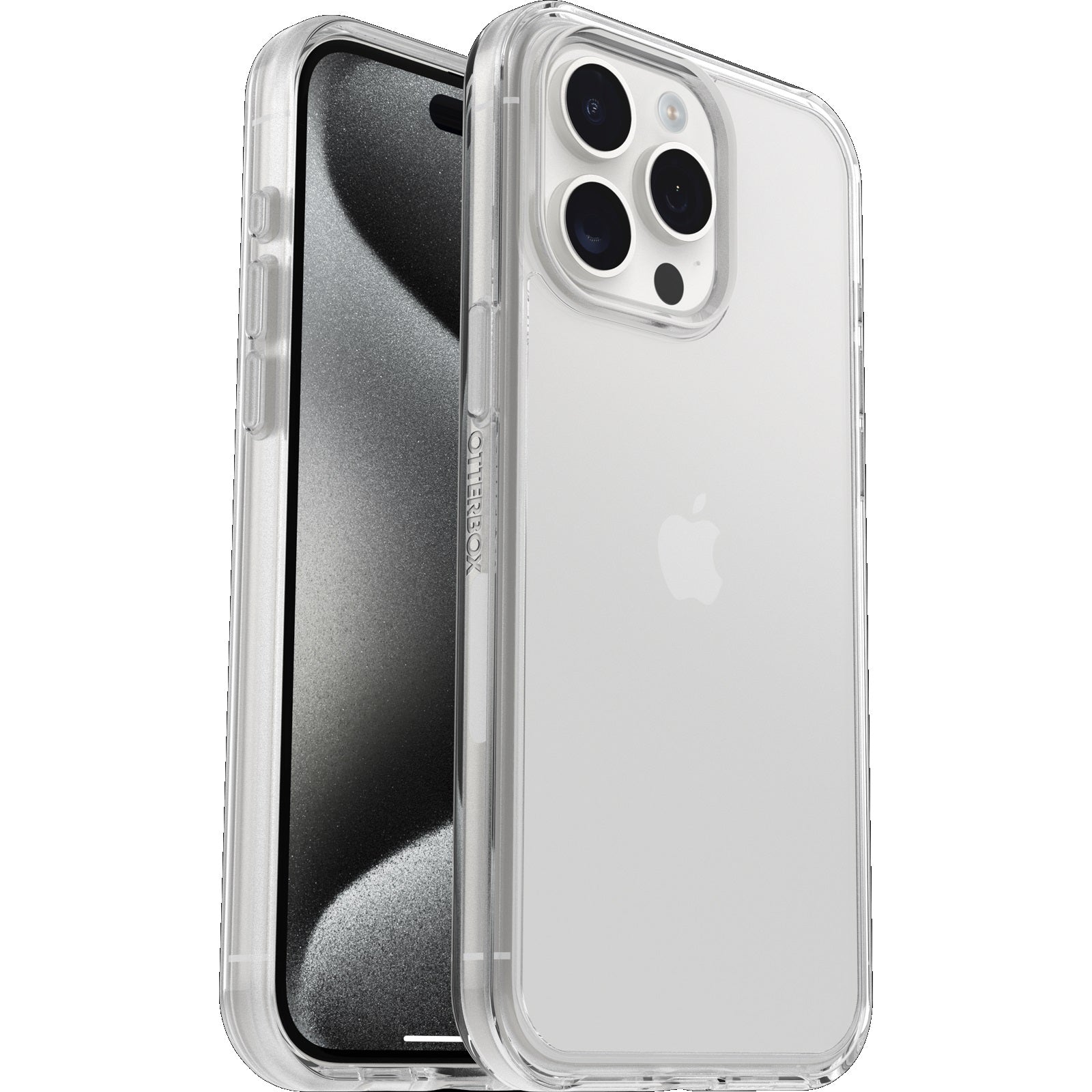 OtterBox Symmetry Clear Apple iPhone 15 Pro Max (6.7') Case Clear - (77-92658), Antimicrobial, DROP+ 3X Military Standard, 7 Years Warranty