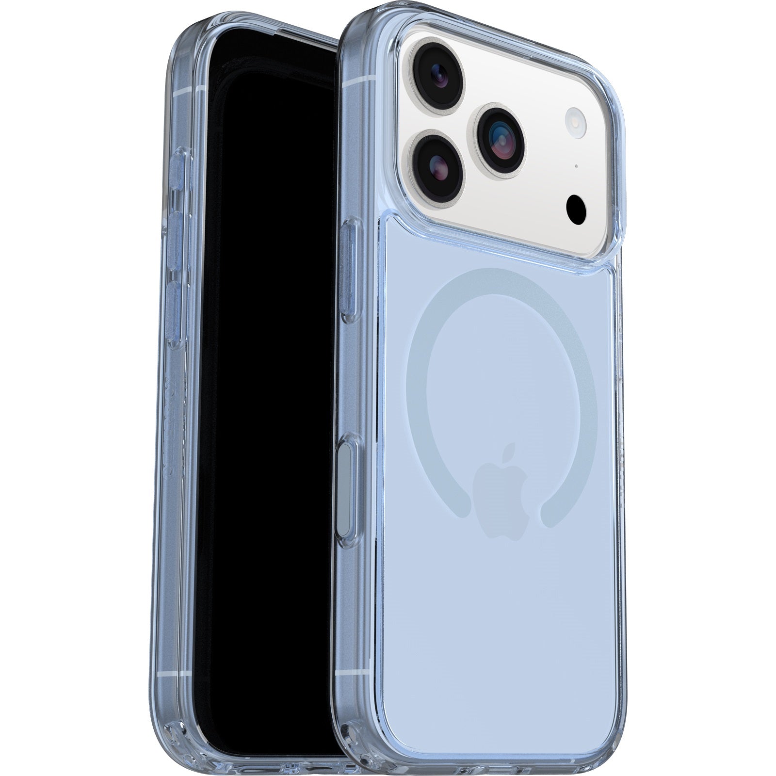OtterBox Symmetry Clear MagSafe Apple iPhone 17 Pro Case Blue Bliss (Clear) - (77-98849), DROP+ 3X Military Standard, Raised Edges, 7 Years Warranty