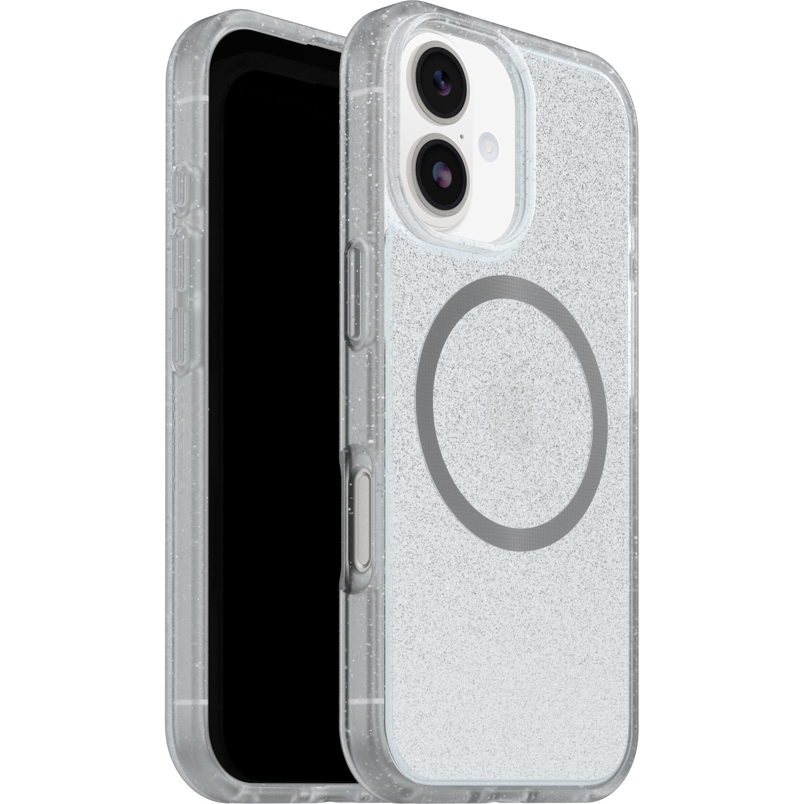 OtterBox React MagSafe Apple iPhone 17 (6.3') Case Stardust (Clear Glitter) - (77-99277), DROP+ Military Standard, Raised Edges, 7 Years Warranty
