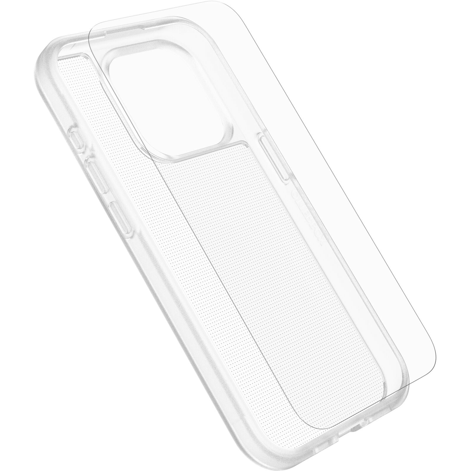 OtterBox React Case with Screen Protector Apple iPhone 15 Pro (6.1') Clear -(78-81235),DROP+ Military Standard Case ,2X Anti-Scratch ,2 Years Warranty
