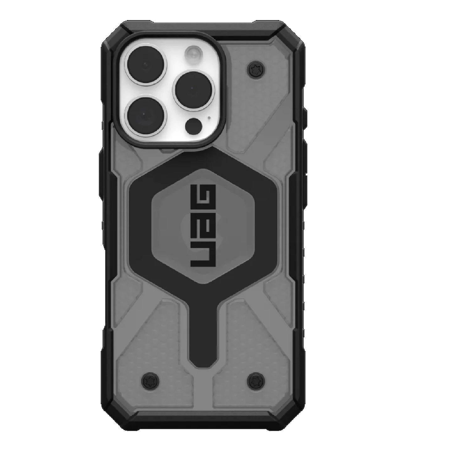 UAG Pathfinder Clear MagSafe Apple iPhone 16 Pro (6.3') Rugged Case - Ash/Black (114464113131), 18ft Drop Protection (5.4M), 10 Years Warranty