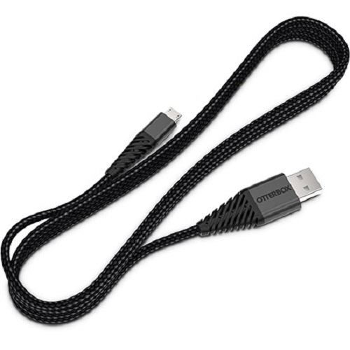 OtterBox Micro-USB to USB-A Cable (3M) - Black (78-51152),2.4 AMP High-Speed Fast Charge,Tangle-Resistant Braided Nylon, Rugged, 2 Years Warranty