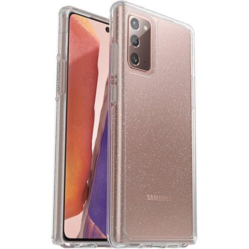 (LS) OtterBox Symmetry Clear Samsung Galaxy Note20 5G (6.7') Case Stardust (Clear Glitter) - (77-65264), DROP+ 3X Military Standard, 7 Years Warranty