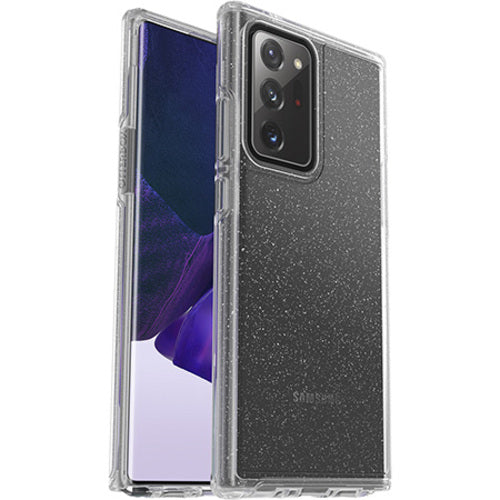 (LS) OtterBox Symmetry Clear Samsung Galaxy Note20 Ultra 5G (6.9') Case Stardust(Clear Glitter)-(77-65248),DROP+ 3X Military Standard,7 Years Warranty