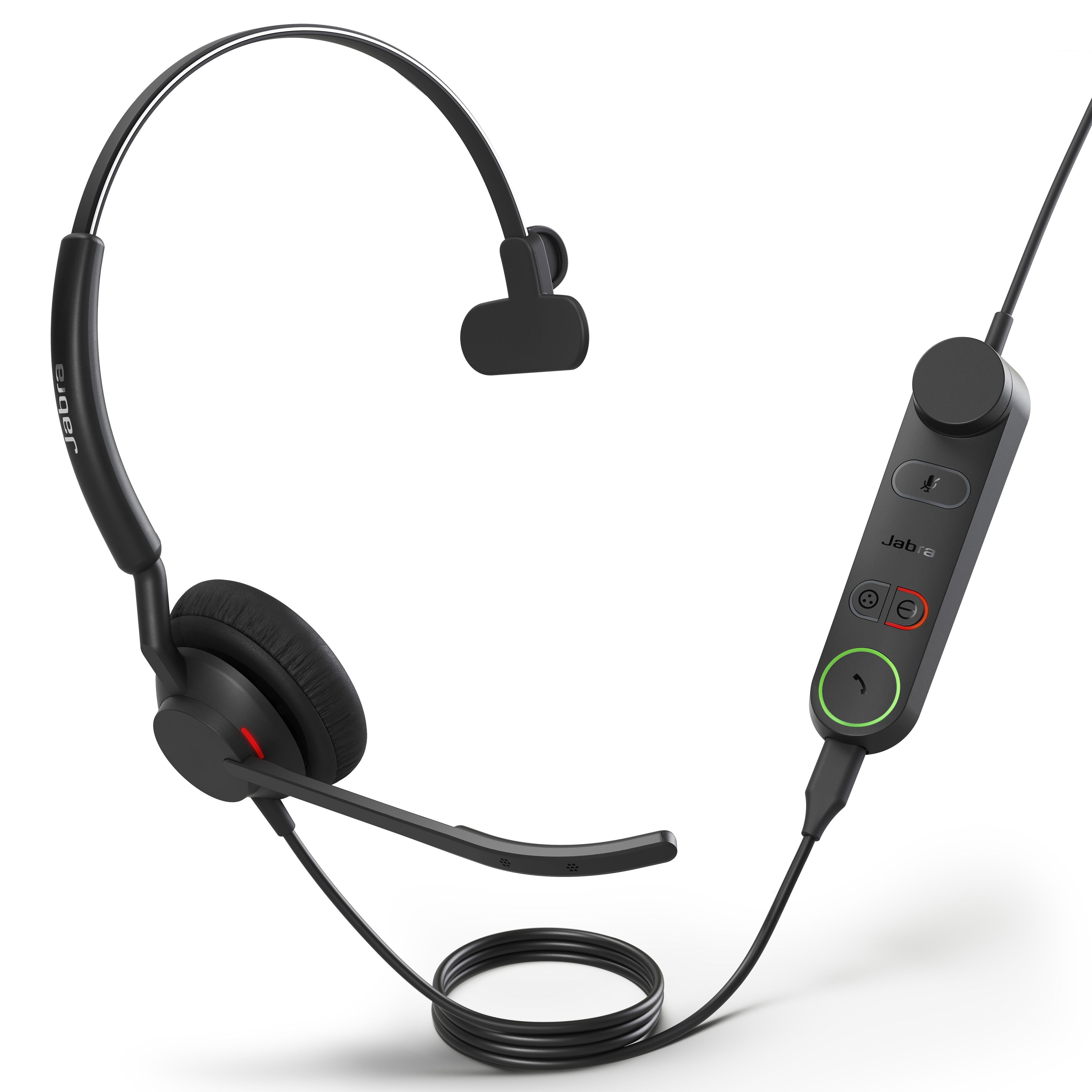 Jabra Engage 50 II Mono UC Corded USB-C/A Headset, Best Headset for Clear Customer 0s Ultra-Lightweight Hearing Protection Smartringer Busylight