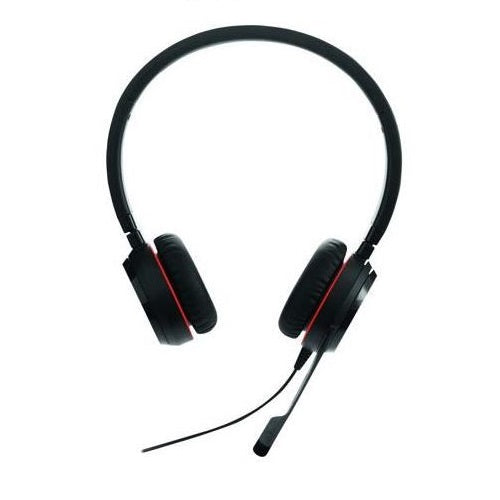 Jabra Evolve2 20SE MS Stereo USB-A Headset, Plug-and-play, Noise-cancelling, Clearer Conversation, Manage 0s Easily, Leatherette Ear Cushions