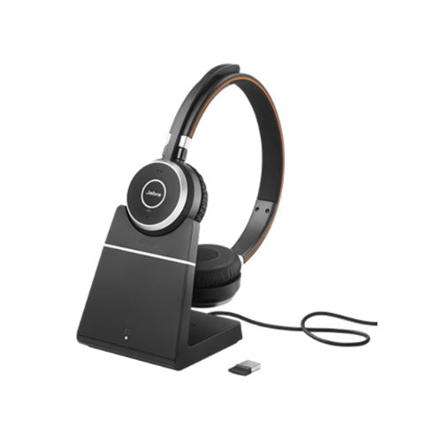 Jabra Evolve 65 SE MS Stereo Bluetooth Business Headset, 30-m Wireless Range, 14-Hour Battery Life, Passive Noise Cancellation, BusyLigh , EOL