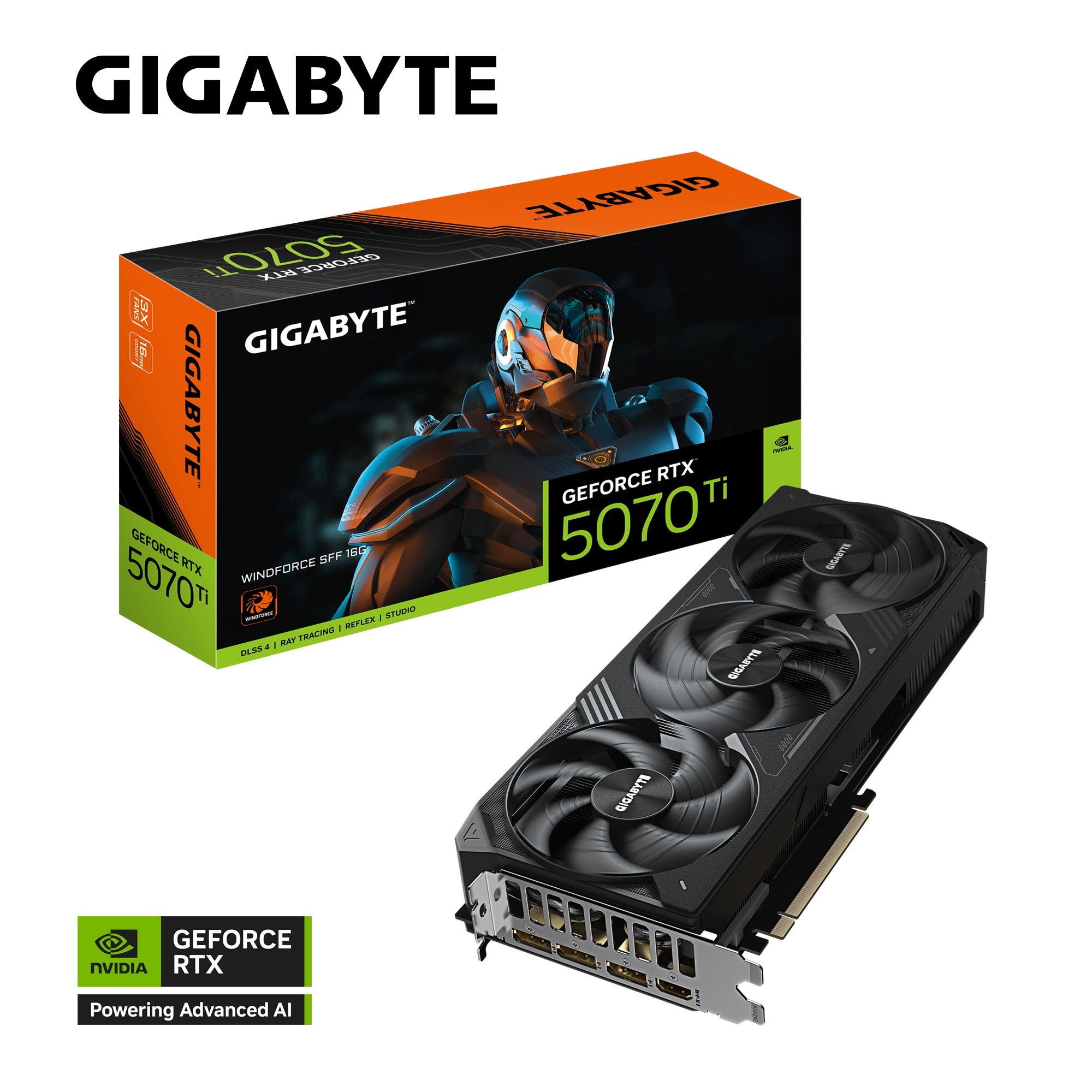 Gigabyte GV-N507TWF3-16GD 1.0,  GeForce RTX™ 5070, 16 GB, GDDR7, PCI-E 5.0, ATX, 750W, HDMI 2.1b *1